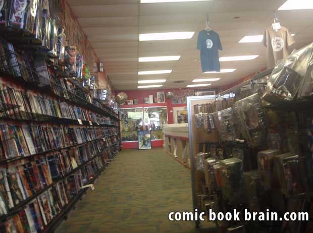 Inside Comic BOok Store in Nashville Tennessee