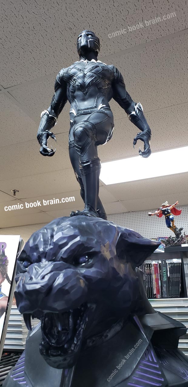 Black Panther Statue in retail