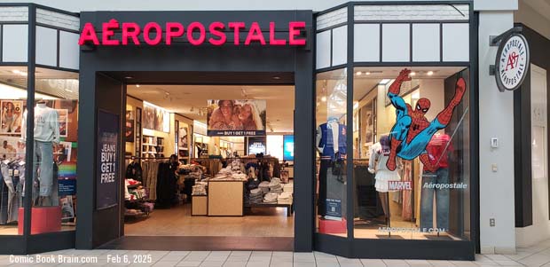 Aeropostale Marvel Comics Spider-Man  store front