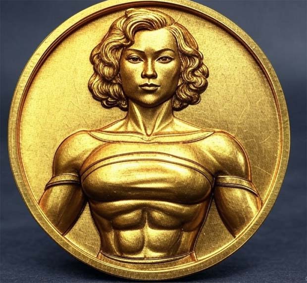 Coin Superhero Woman