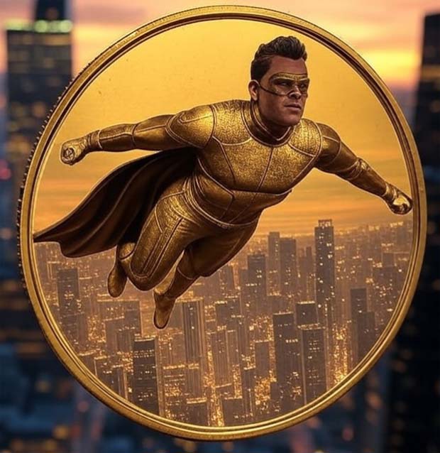 Superhero Man Coin