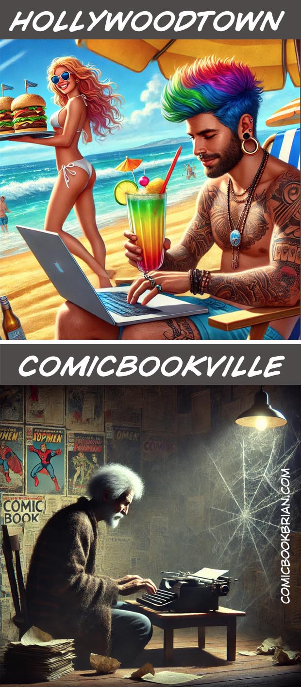 Hollywood Town vs Comicbook ville script writers