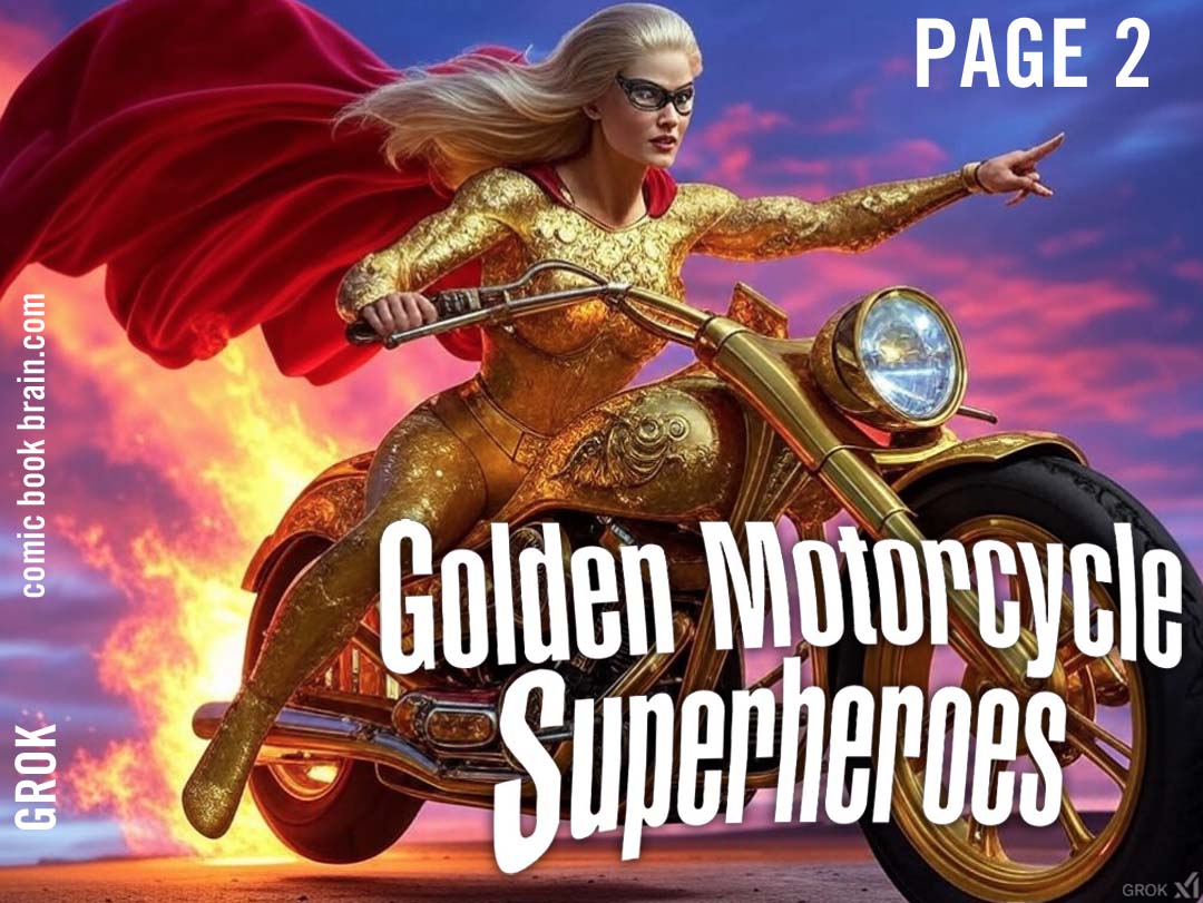 Page 2 Golden Motorcycle Superheroes