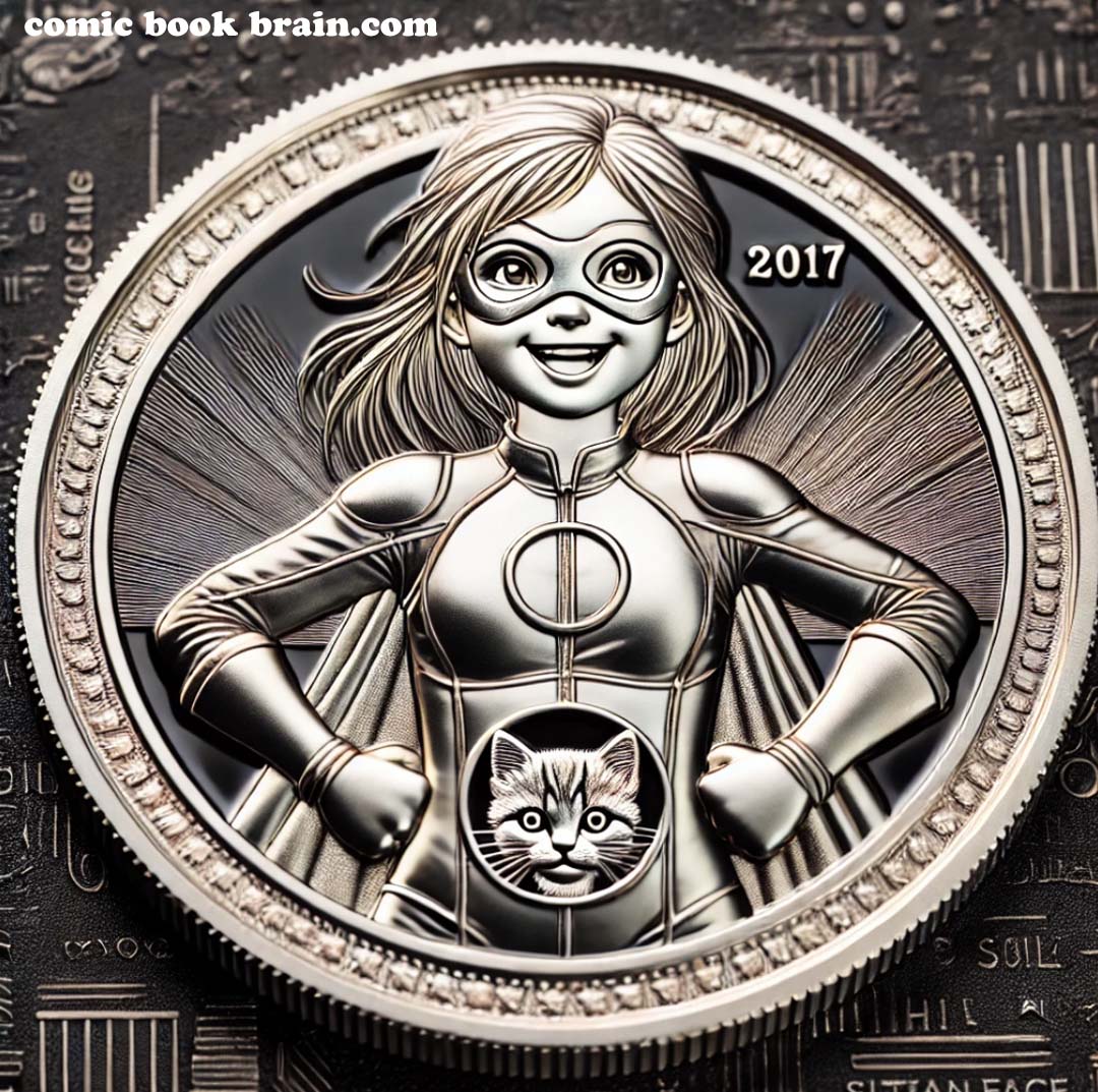 Superchild Superhero Coin with kitten