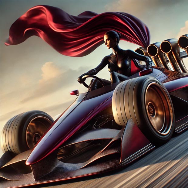 Superfast Superhero Racecar Woman