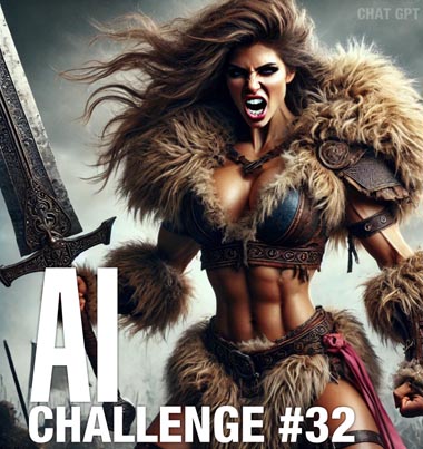 Click to view AI Challenge #32 Warrior Woman with Sword