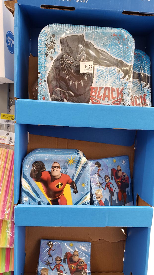 Black Panther and Incredibles Plates