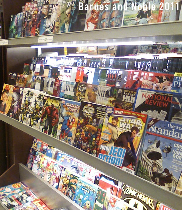 2011 Barnes and Noble Comic Book rack