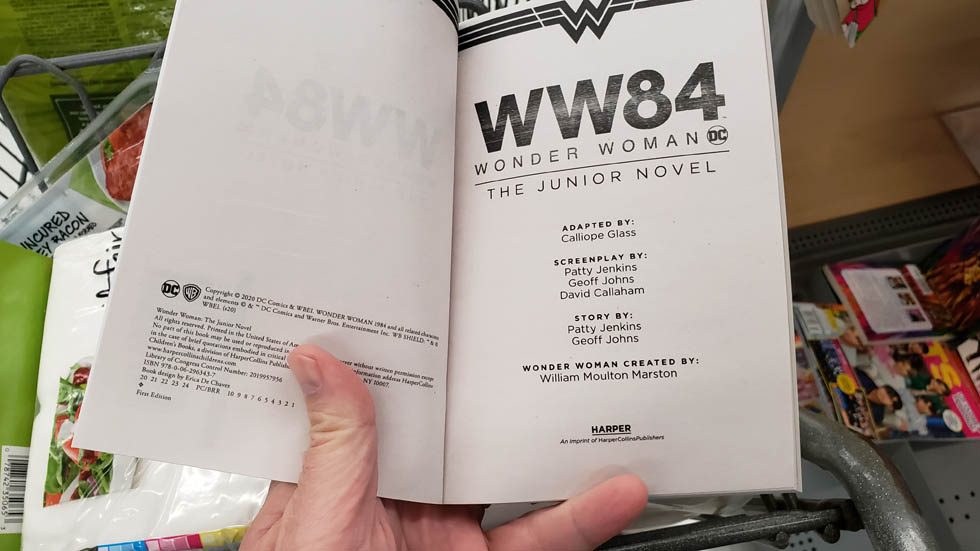 The opened Wonder Woman 84 Junior Novel 84