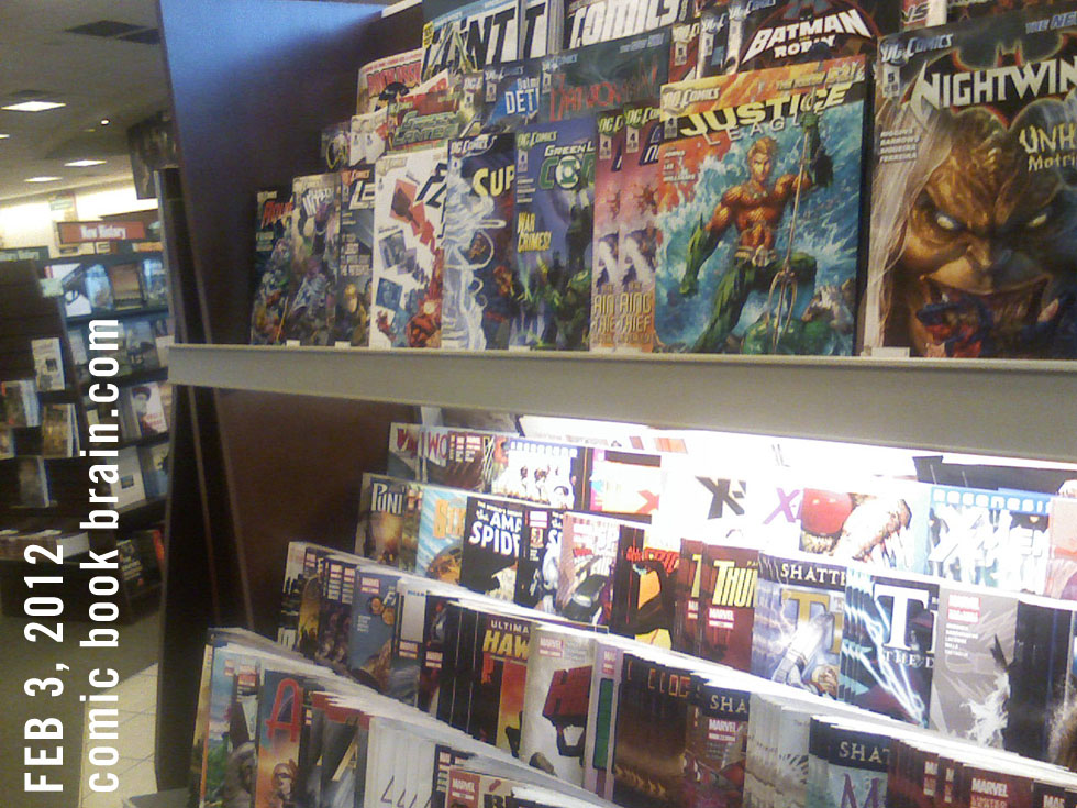February 3, 2012 Comic Book Rack at Barnes and Noble