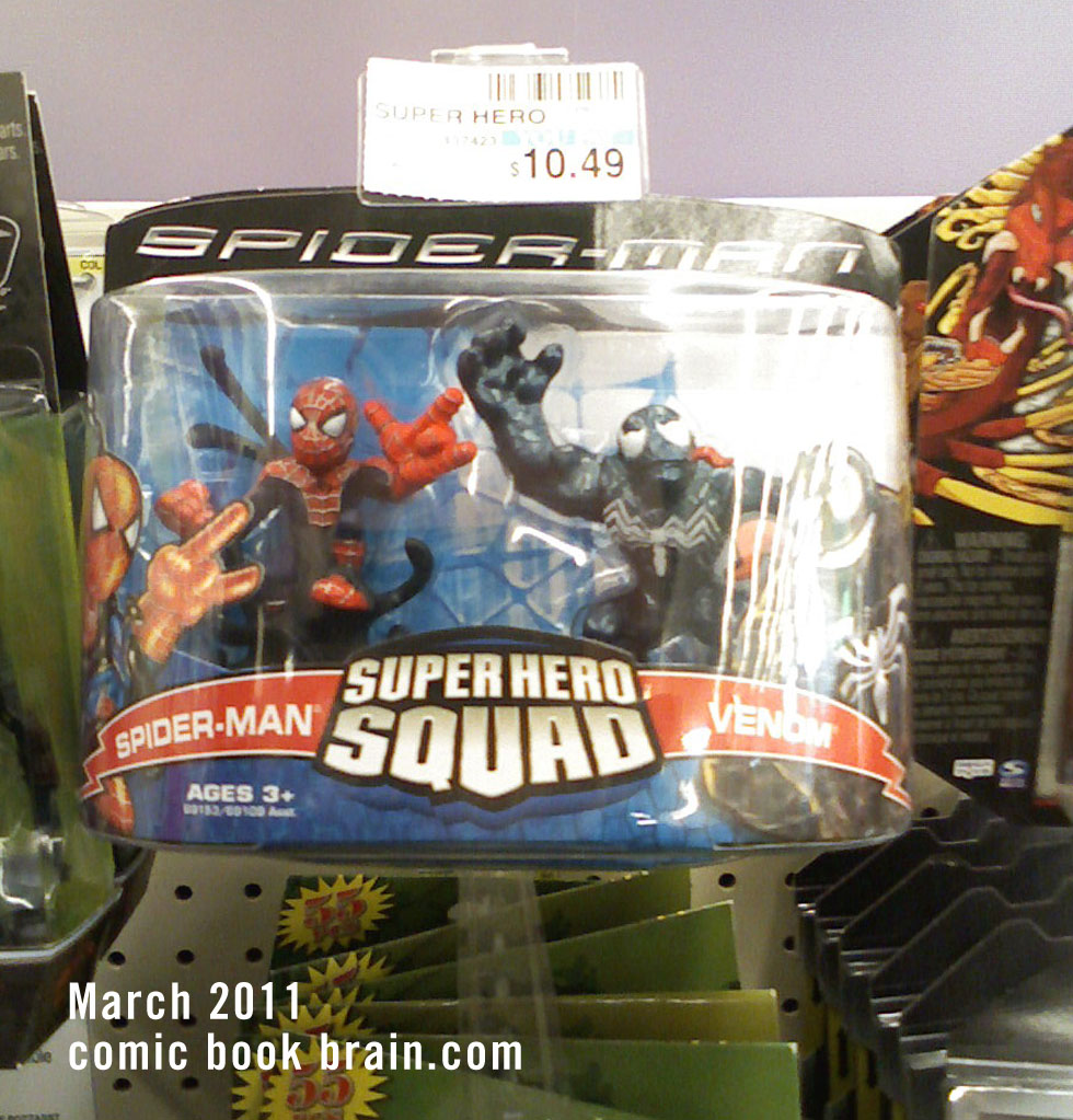 Spiderman and Venom toy 2011 Superhero Squad