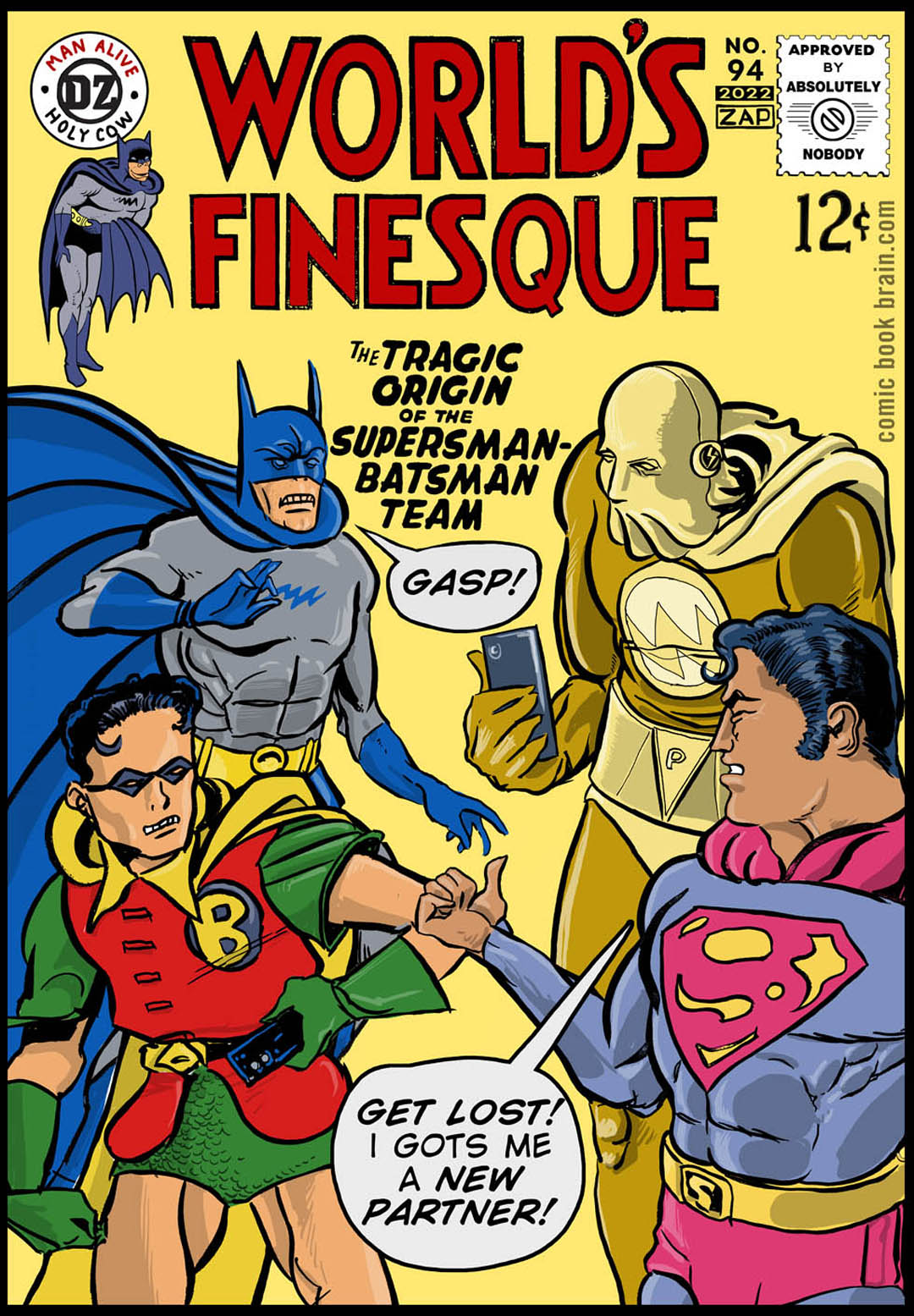 Worlds Finesque 94 Origin of the Bats and Supers Team by Blob Kane