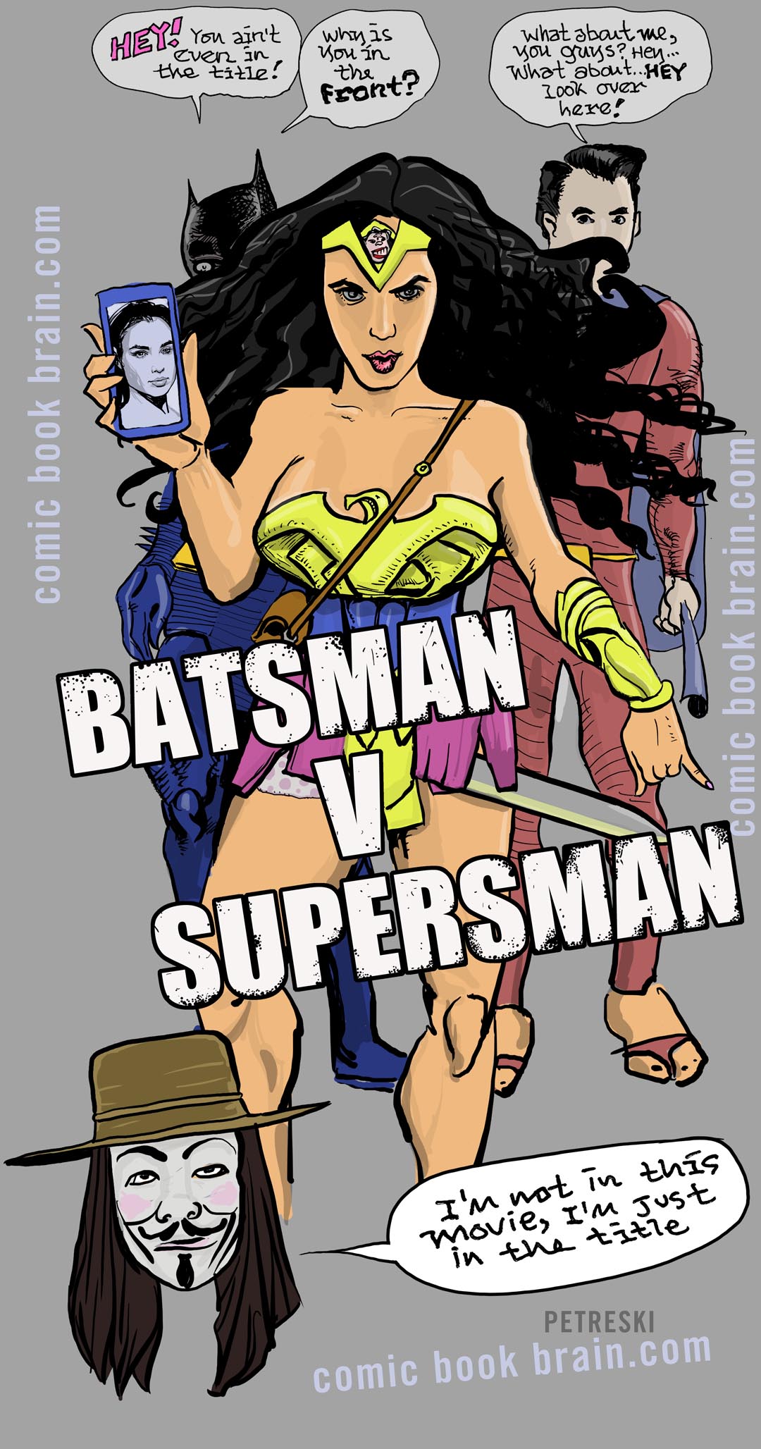 Batman V Superman with Wonder Woman out in front