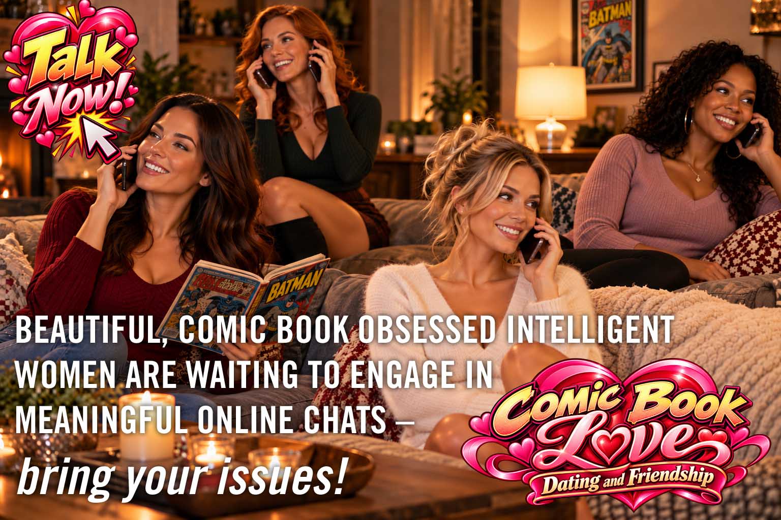 Comic Book Lovers dating parody - click to reveal